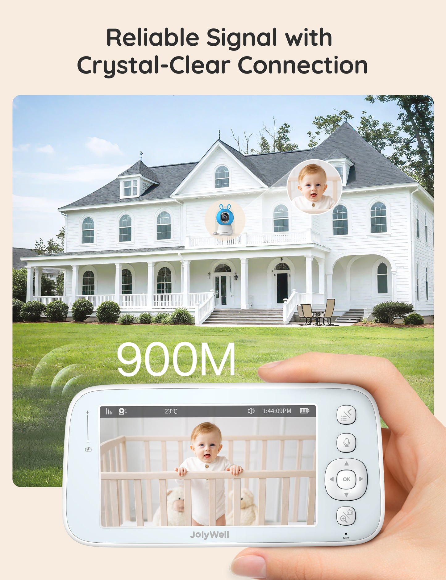 JolyWell JW-BBM005 Baby Monitor with App Control