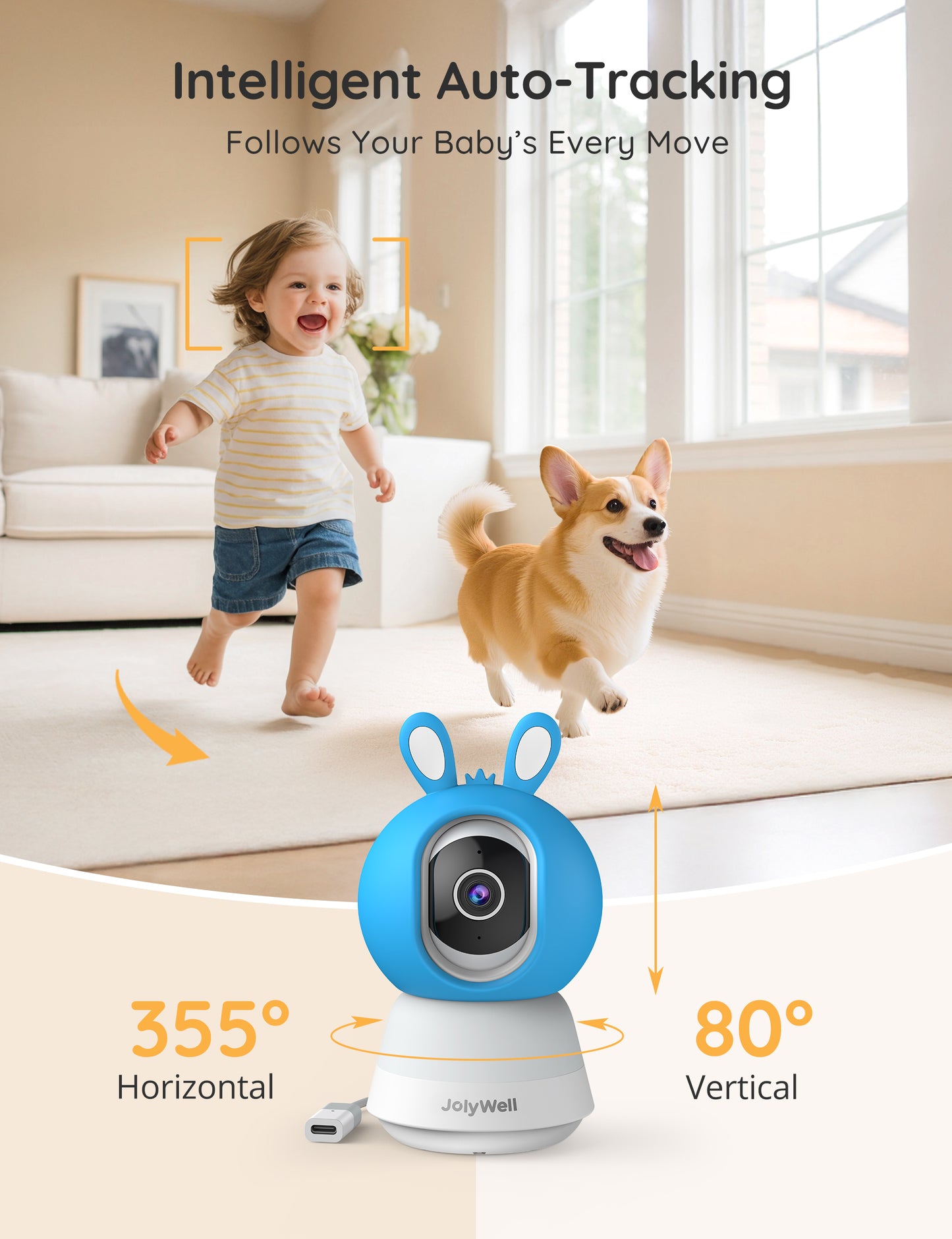 JolyWell JW-BBM005 Baby Monitor with App Control